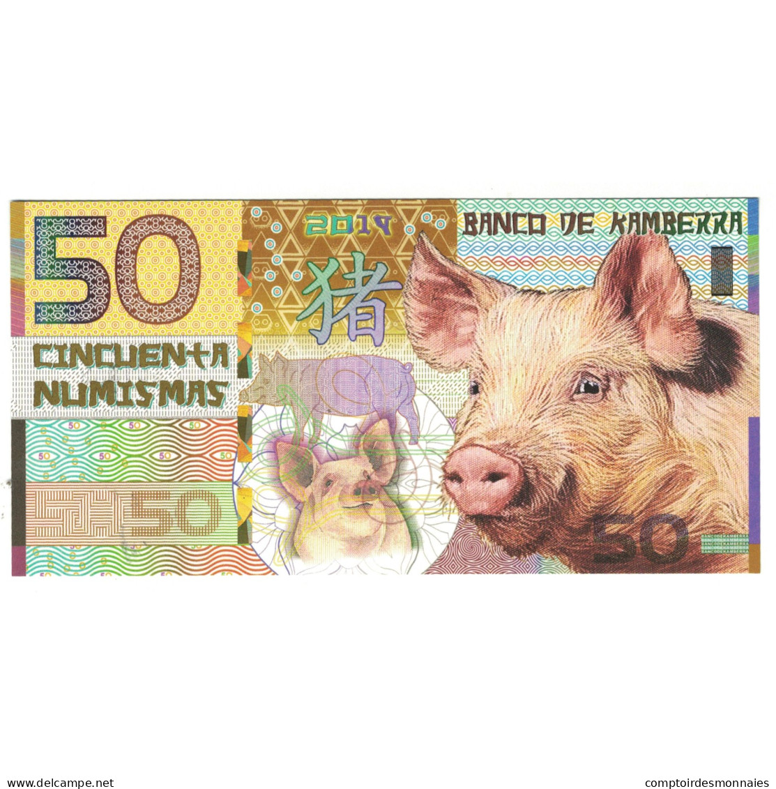 Billet, Australie, Billet Touristique, 2019, 50 Dollars ,Colorful Plastic - Fictifs & Specimens