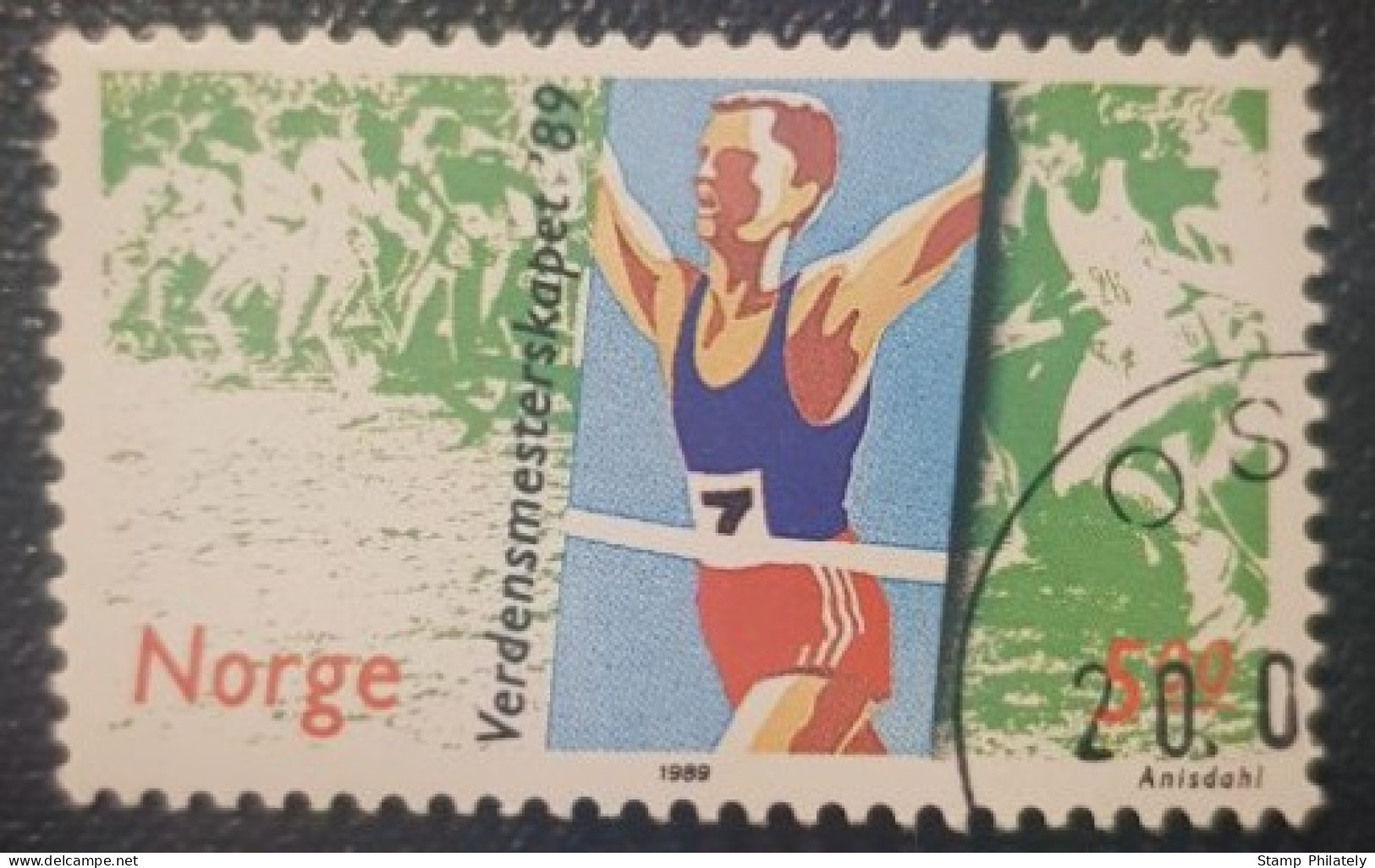 Norway 5Kr Stamp Running - Oblitérés