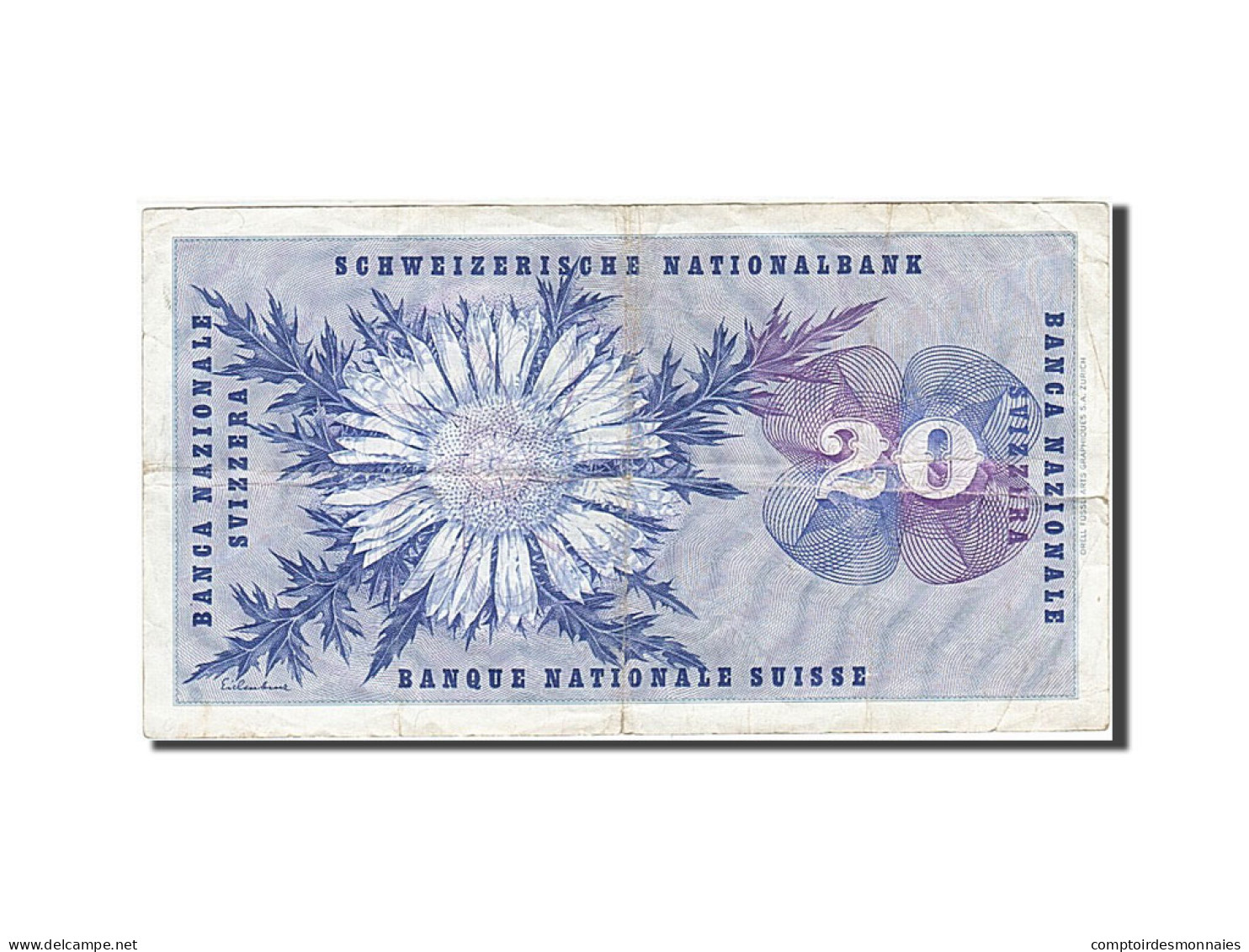 Billet, Suisse, 20 Franken, 1954-1961, 1970-01-05, KM:46r, TB - Switzerland