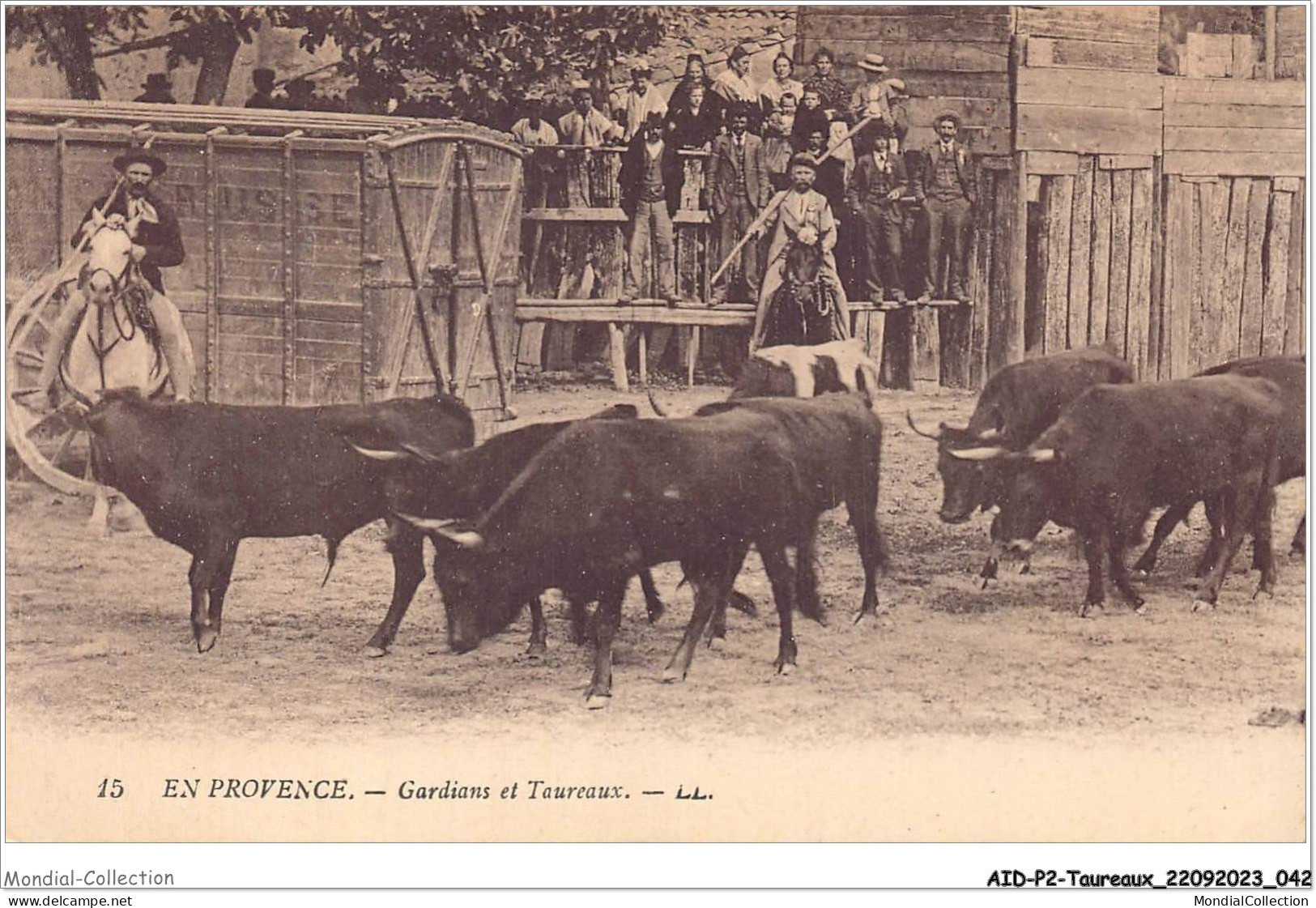 AIDP2-TAUREAUX-0095 - En Provence - Gardians Et Traveaux  - Bull