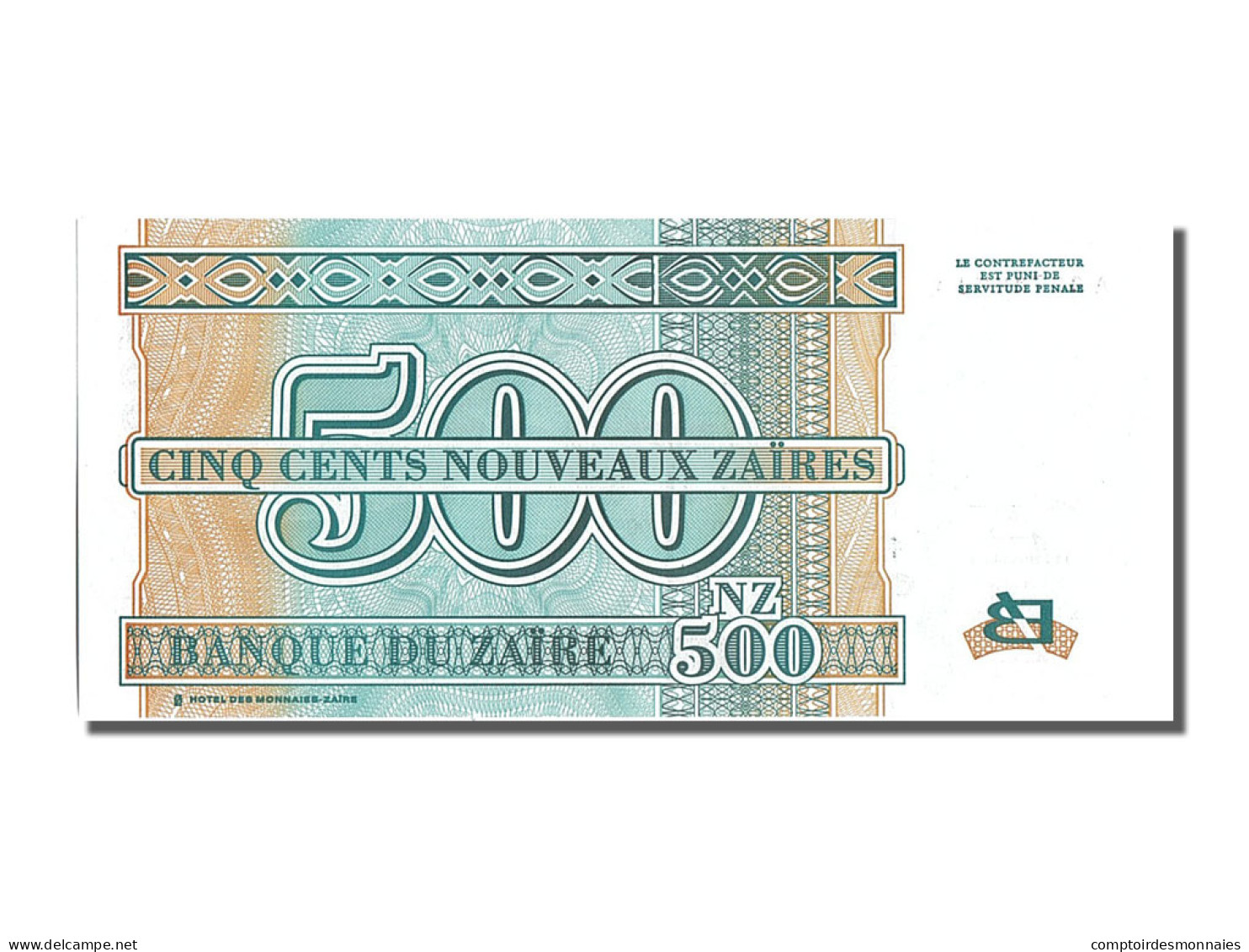 Billet, Zaïre, 500 Nouveaux Zaïres, 1995, 1995-01-30, NEUF - Zaïre