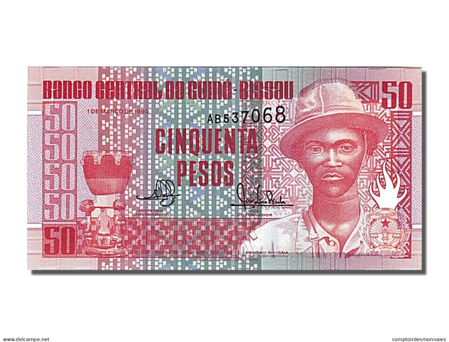 Billet, Guinea-Bissau, 50 Pesos, 1990, 1990-03-01, NEUF - Guinea–Bissau