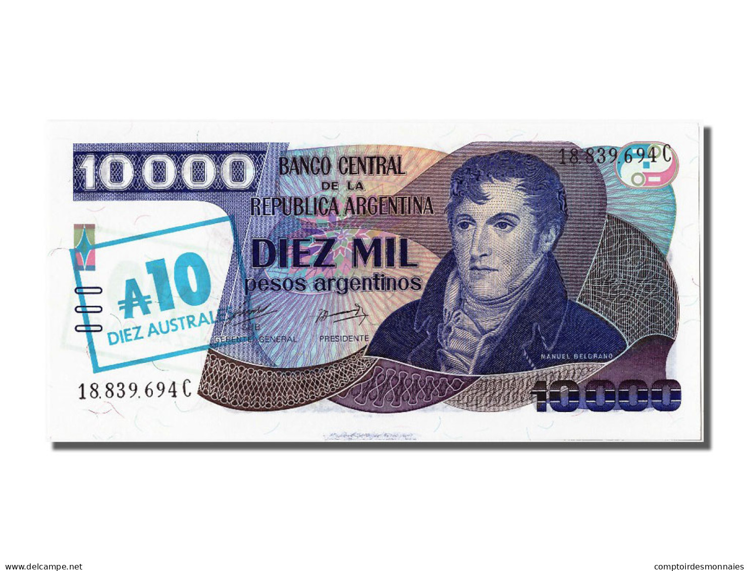 Billet, Argentine, 10 Australes, NEUF - Argentina