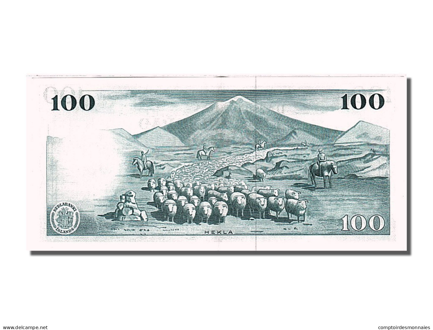 Billet, Iceland, 100 Kronur, 1961, SPL - Islande