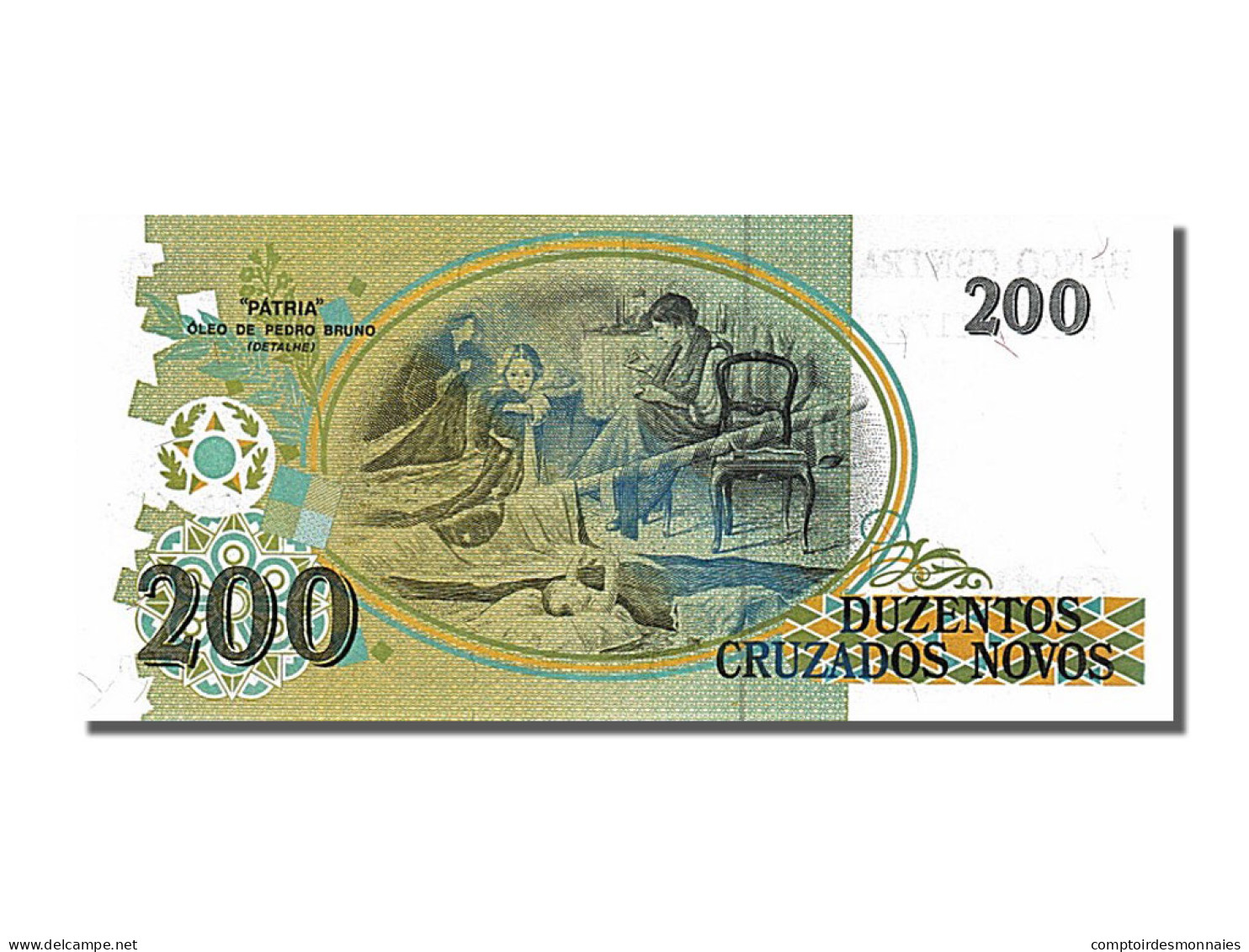Billet, Brésil, 200 Cruzeiros On 200 Cruzados Novos, 1990, NEUF - Brasilien