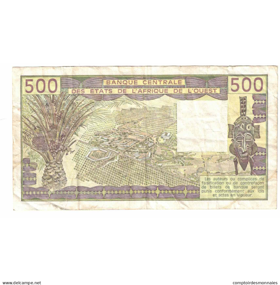 Billet, Communauté économique Des États De L'Afrique De L'Ouest, 500 Francs - West-Afrikaanse Staten