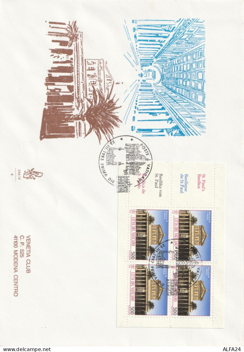 FDC VATICANO 1993 -FORMATO GRANDE (XT2820 - FDC