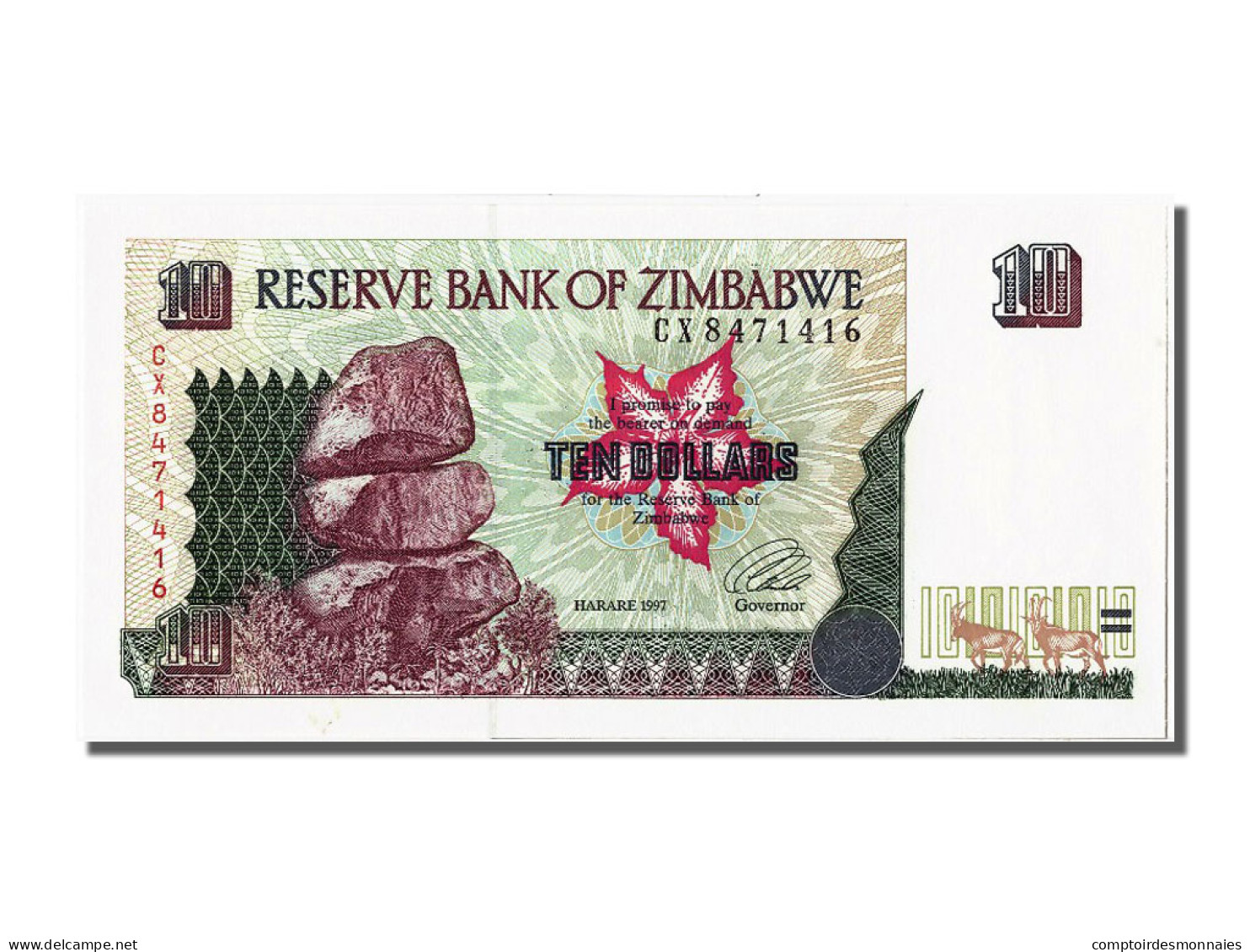 Billet, Zimbabwe, 10 Dollars, 1997, NEUF - Simbabwe