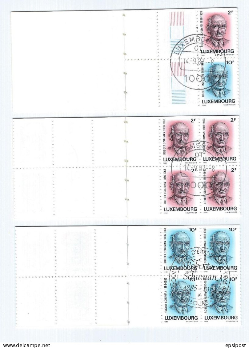 LUXEMBOURG 8 Carnets C1106 Et 2 C1175 Oblitérés. Cote 78 € - Postzegelboekjes