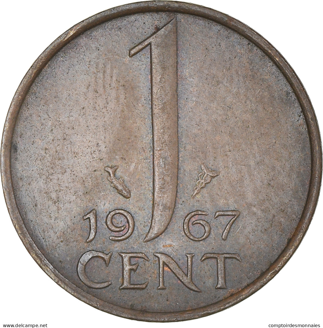 Monnaie, Pays-Bas, Juliana, Cent, 1967, SUP, Bronze, KM:180 - 1948-1980: Juliana