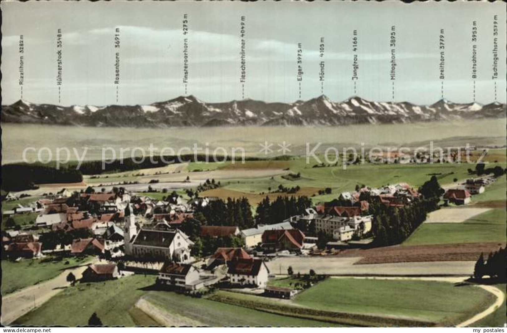 72477855 Hoechenschwand Fliegeraufnahme Mit Alpen Hoechenschwand - Höchenschwand