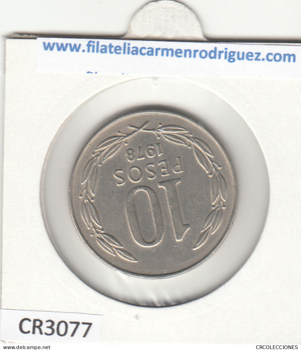 CR3077 MONEDA CHILE 10 PESOS 1978 BC  - Andere - Amerika