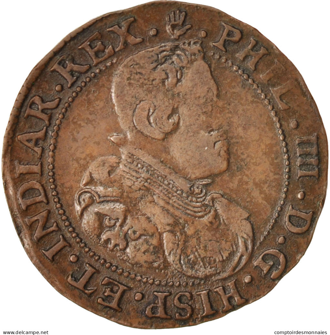 Pays-Bas Espagnols, Jeton, Spanish Netherlands, Philippe IV, 1659, TTB+, Cuivre - Altri & Non Classificati