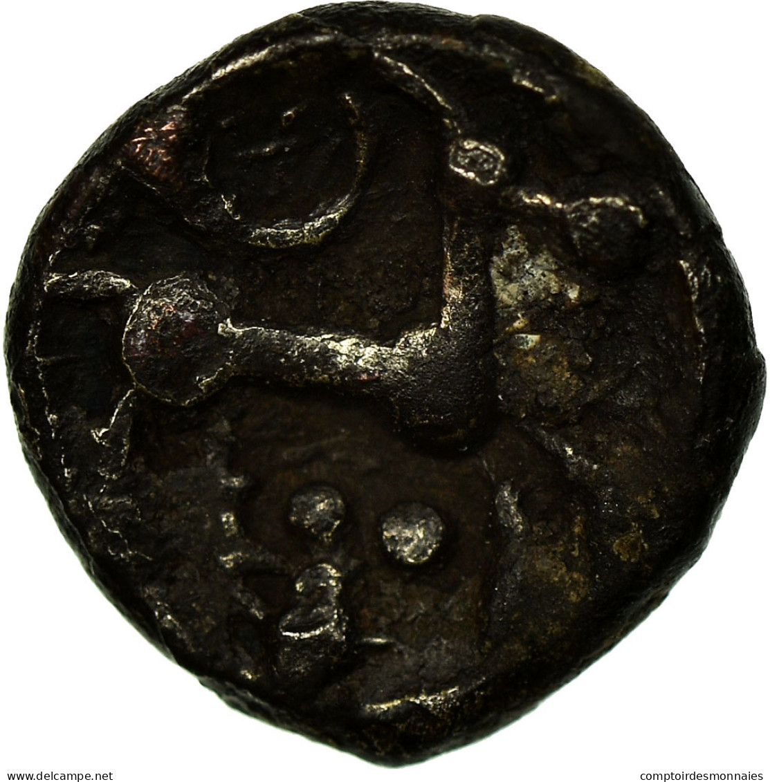 Monnaie, Rèmes, 1/4 Statère, TTB, Electrum, Delestrée:181-2 - Keltische Münzen