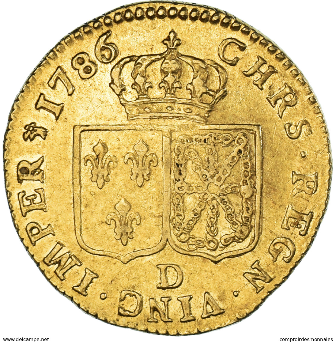 Monnaie, France, Louis XVI, Louis D'or à La Tête Nue, 1786/5, Lyon, TTB, Or - 1774-1791 Ludwig XVI.