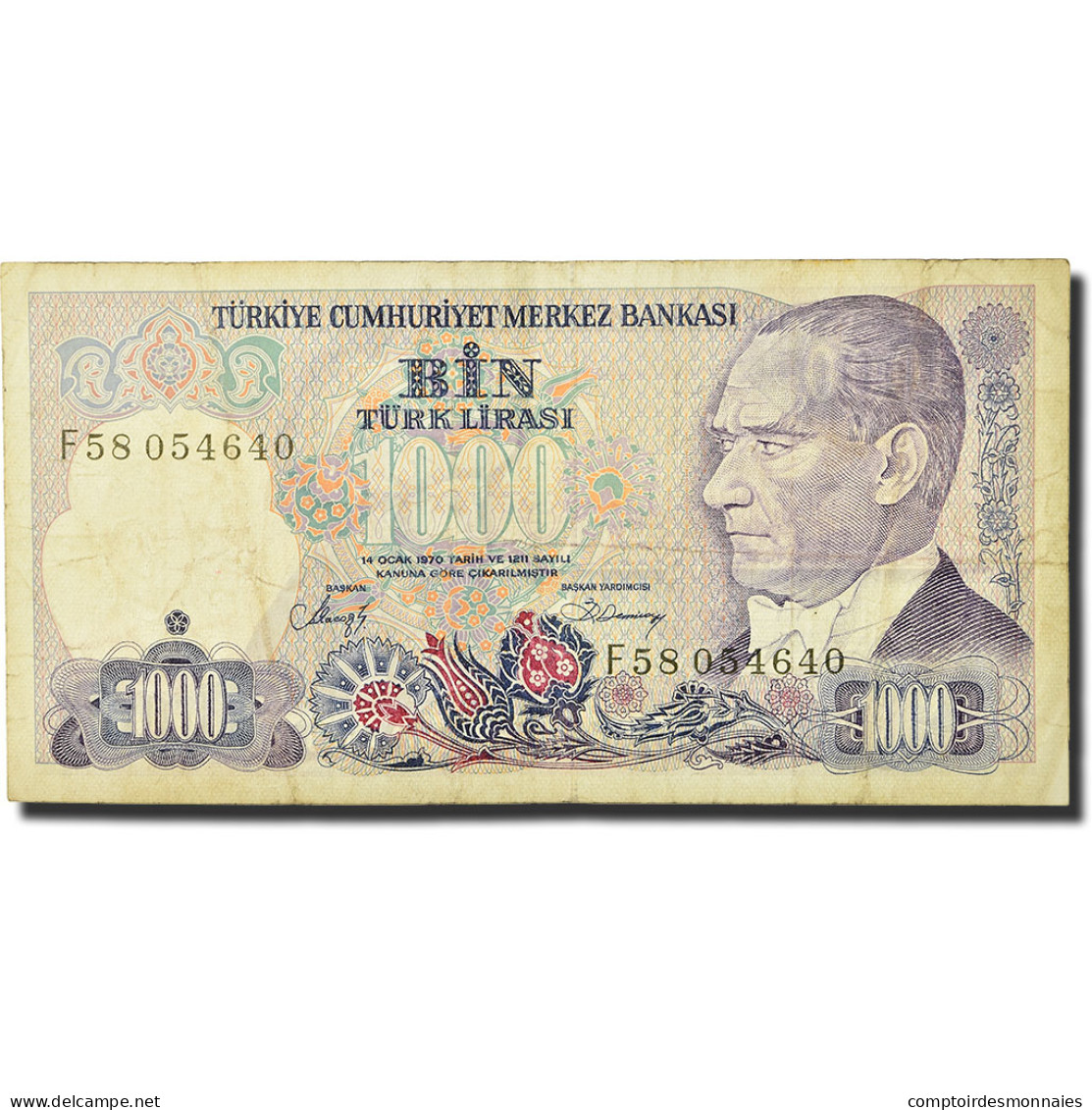 Billet, Turquie, 1000 Lira, 1986, KM:196, B - Türkei