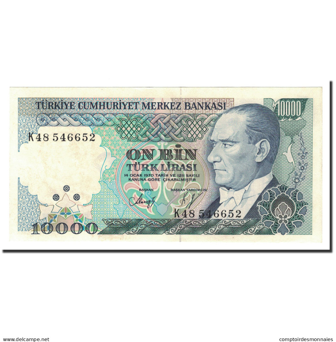 Billet, Turquie, 10,000 Lira, 1970, 1989, KM:200, SPL+ - Türkei