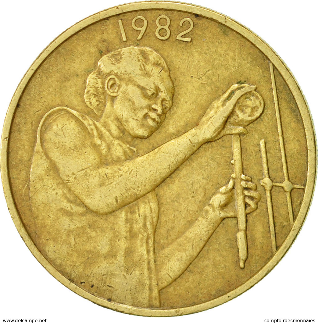 Monnaie, West African States, 25 Francs, 1982, Paris, TTB, Aluminum-Bronze, KM:9 - Côte-d'Ivoire