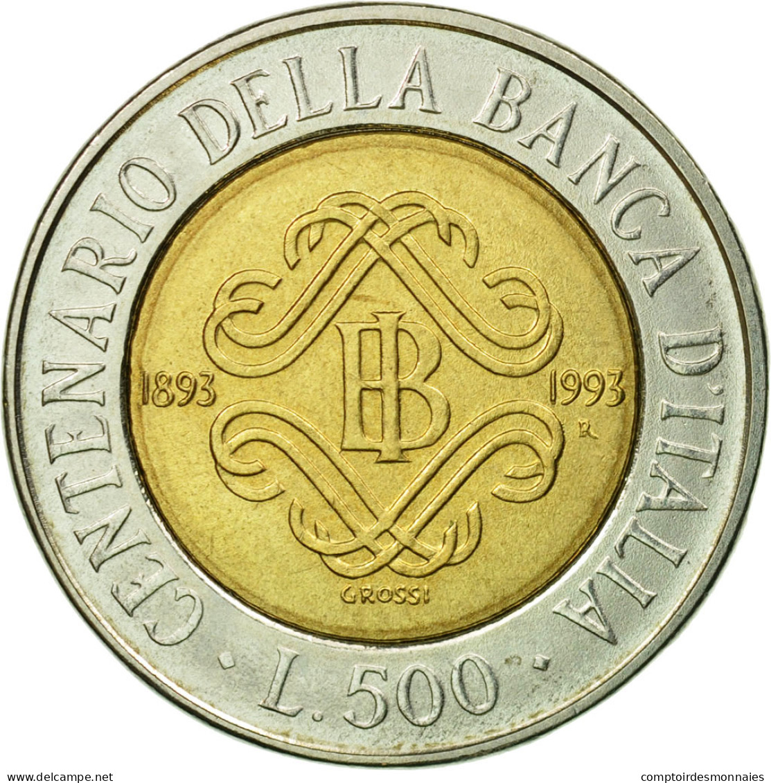 Monnaie, Italie, 500 Lire, 1993, Rome, TTB, Bi-Metallic, KM:160 - 500 Lire