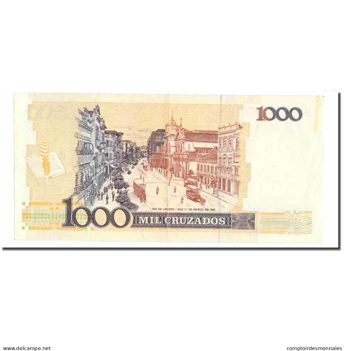 Billet, Brésil, 1 Cruzado Novo On 1000 Cruzados, 1987, Undated (1987), KM:216b - Brasilien