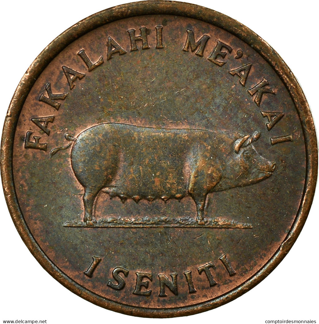 Monnaie, Tonga, King Taufa'ahau Tupou IV, Seniti, 1975, TB+, Bronze, KM:42 - Tonga