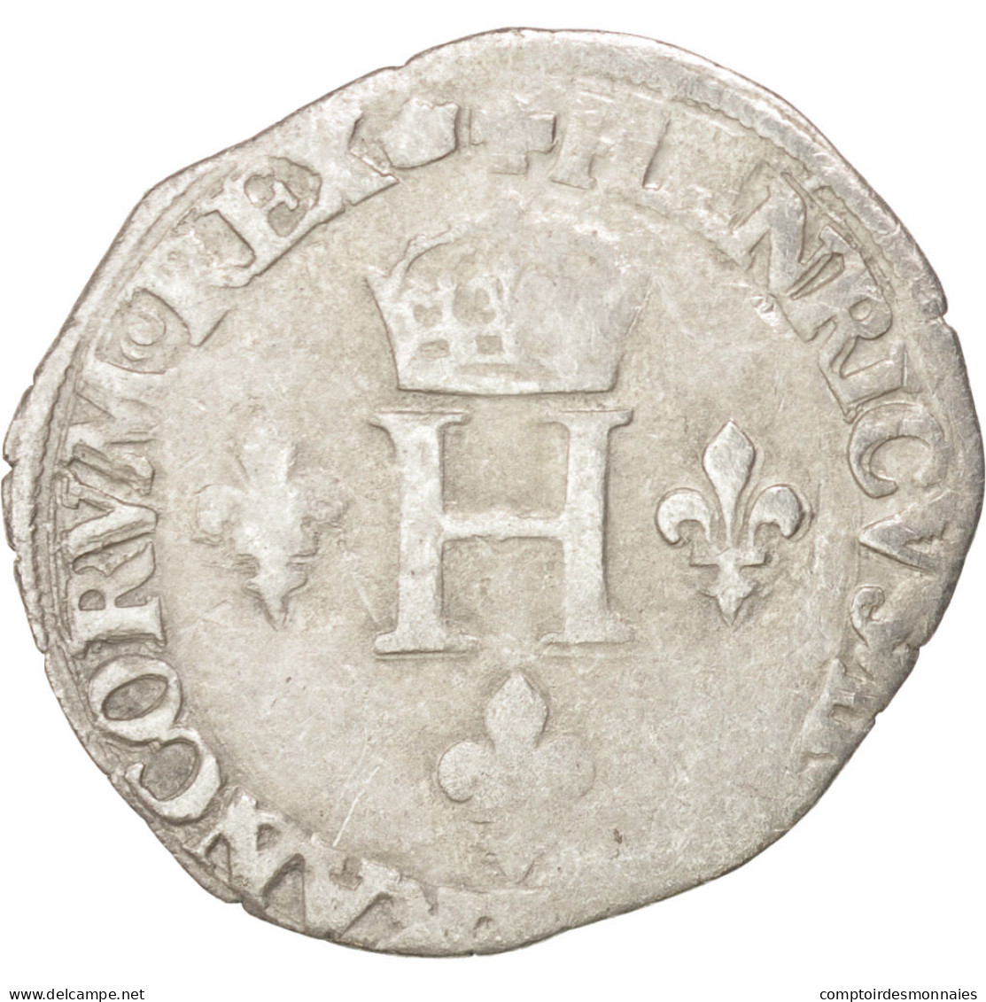 Monnaie, France, Demi Gros De Nesle, 1551, Paris, TB, Argent, Sombart:4458 - 1547-1559 Henri II