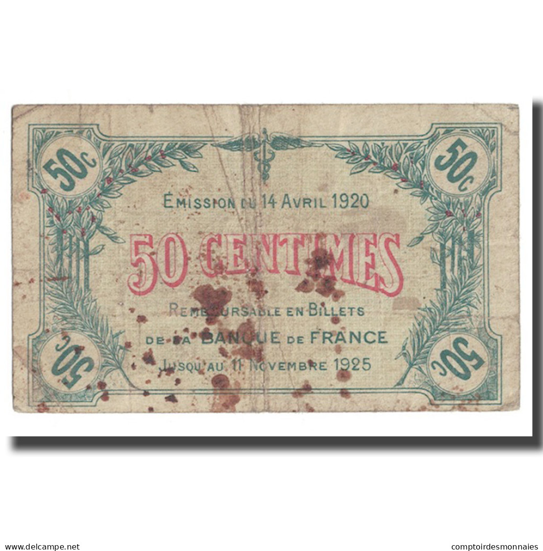 France, Saint-Dizier, 50 Centimes, 1920, B+, Pirot:113-17 - Chamber Of Commerce