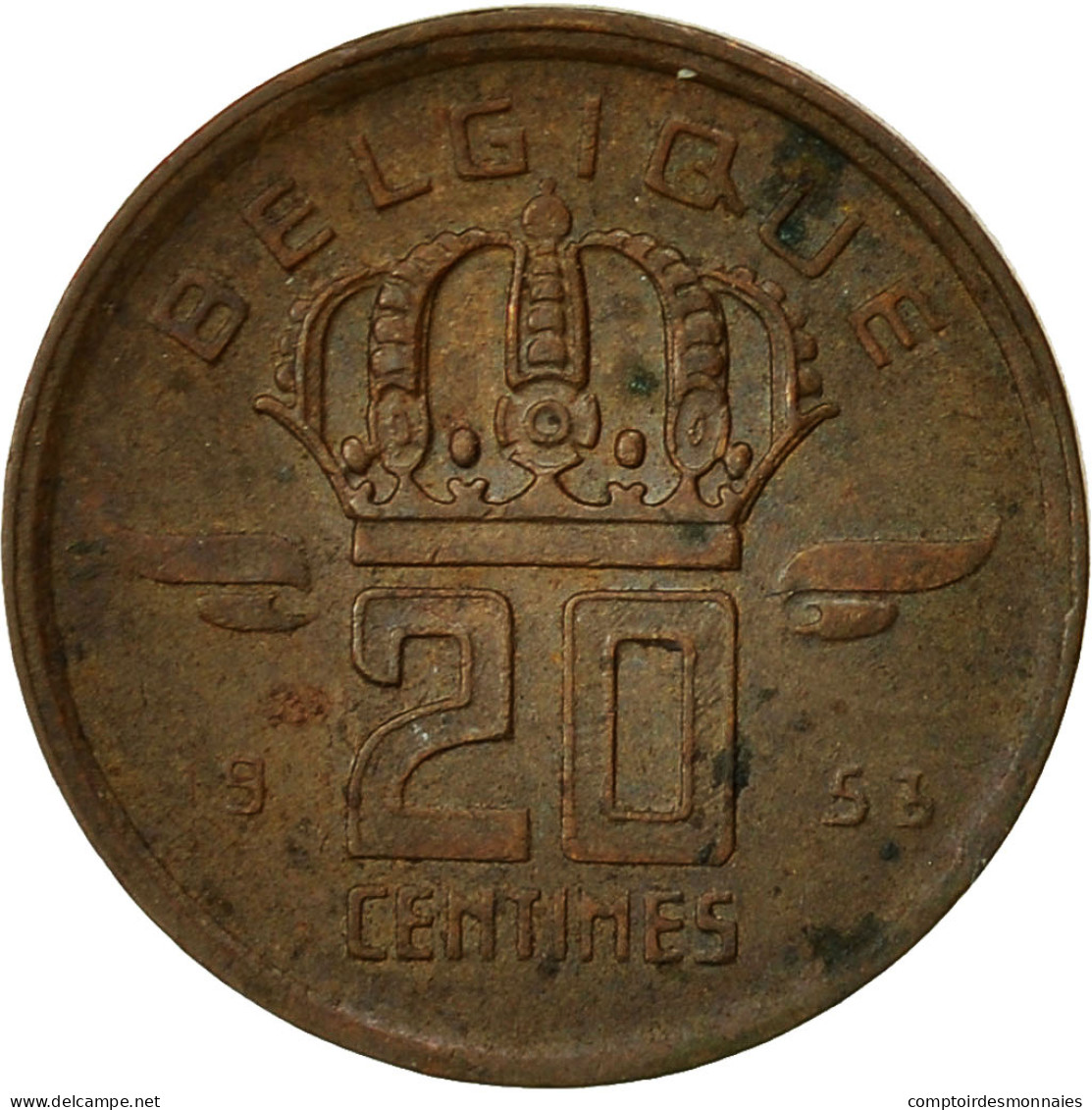 Monnaie, Belgique, 20 Centimes, 1953, TTB, Bronze, KM:146 - 20 Cent