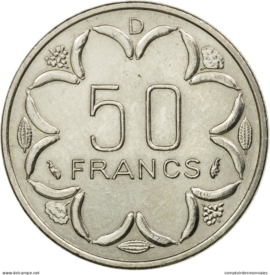 Monnaie, États De L'Afrique Centrale, 50 Francs, 1976, Paris, TTB, Nickel - Repubblica Centroafricana