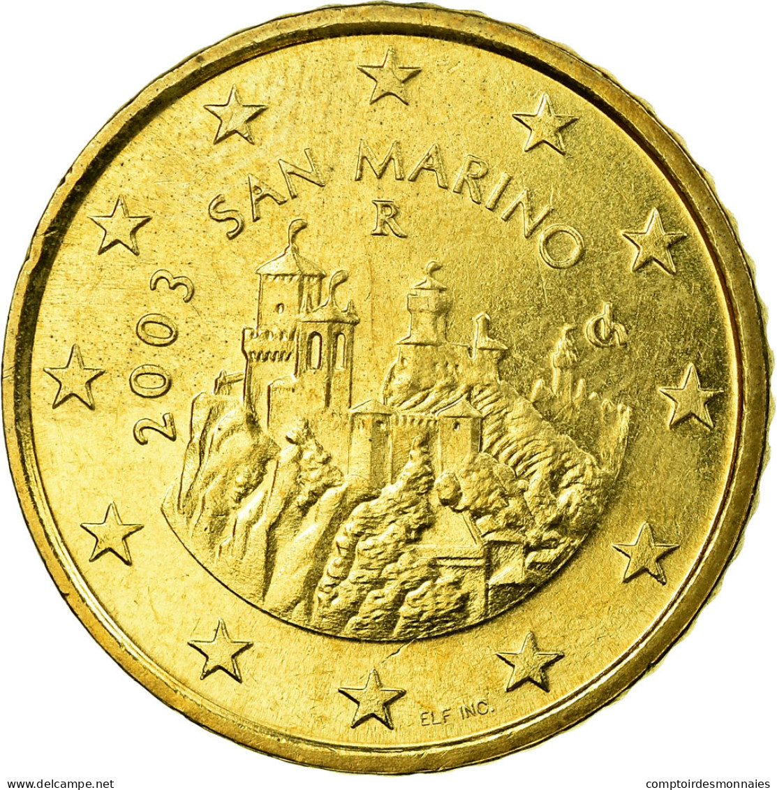 San Marino, 50 Euro Cent, 2003, SUP, Laiton, KM:445 - San Marino