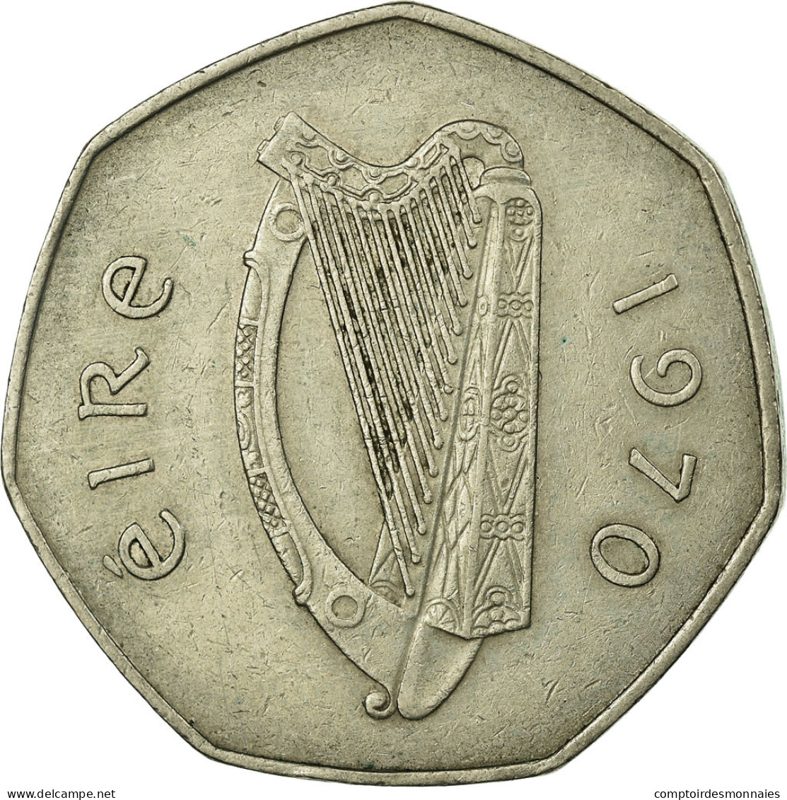 Monnaie, IRELAND REPUBLIC, 50 Pence, 1970, TB+, Copper-nickel, KM:24 - Ierland