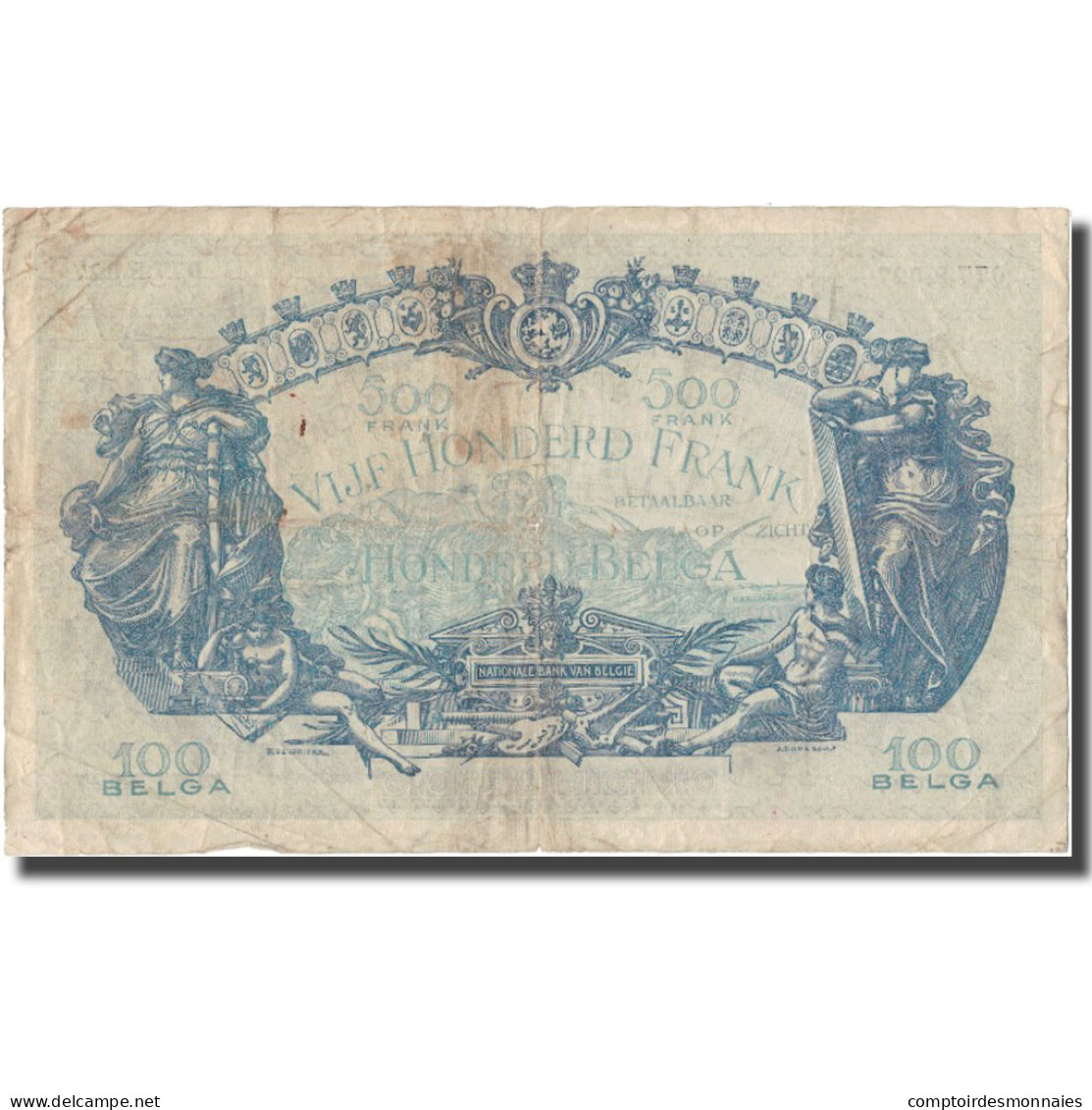 Billet, Belgique, 500 Francs-100 Belgas, 1928, 1928-06-25, KM:103a, TB - 500 Francs-100 Belgas