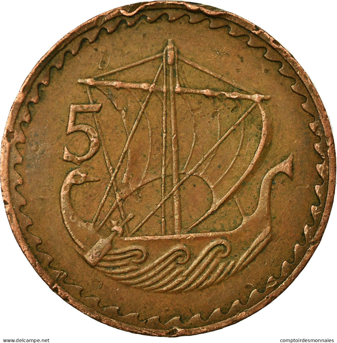 Monnaie, Chypre, 5 Mils, 1963, TB, Bronze, KM:39 - Cyprus