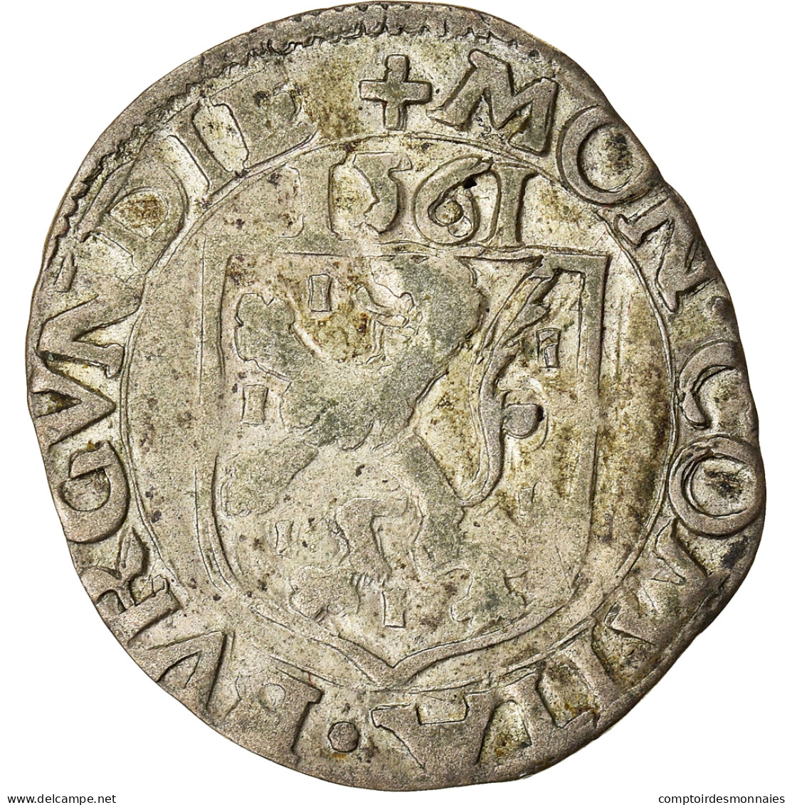 Monnaie, Espagne, Franche-Comté, Philippe II, Carolus, 1561, Dole, Rare, TTB - Sonstige & Ohne Zuordnung