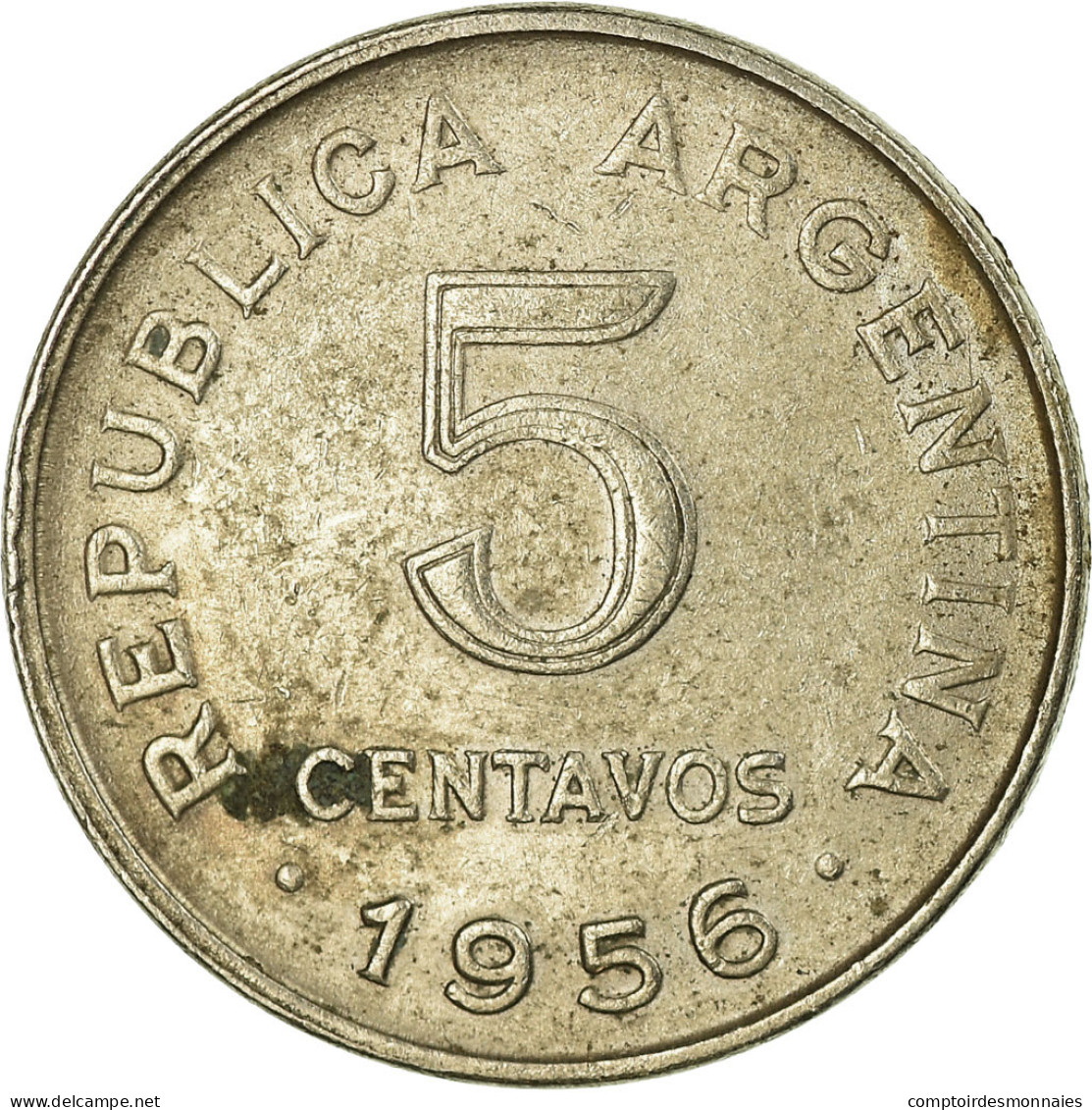 Monnaie, Argentine, 5 Centavos, 1956, TTB, Copper-Nickel Clad Steel, KM:50 - Argentine