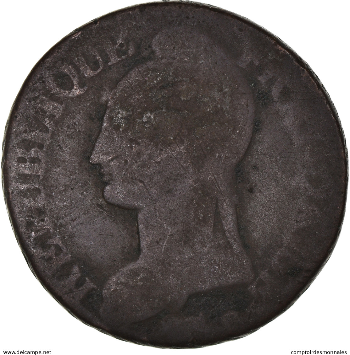 Monnaie, France, Dupré, 5 Centimes, AN 8, Lyon, B, Bronze, Gadoury:126a - Sonstige & Ohne Zuordnung