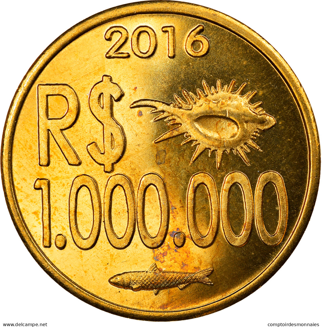 Monnaie, CABINDA, 1 Million De Reais, 2016, SPL, Laiton - Angola