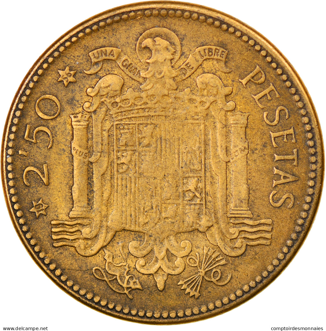 Monnaie, Espagne, Caudillo And Regent, 2-1/2 Pesetas, 1956, TB+ - 2 Pesetas