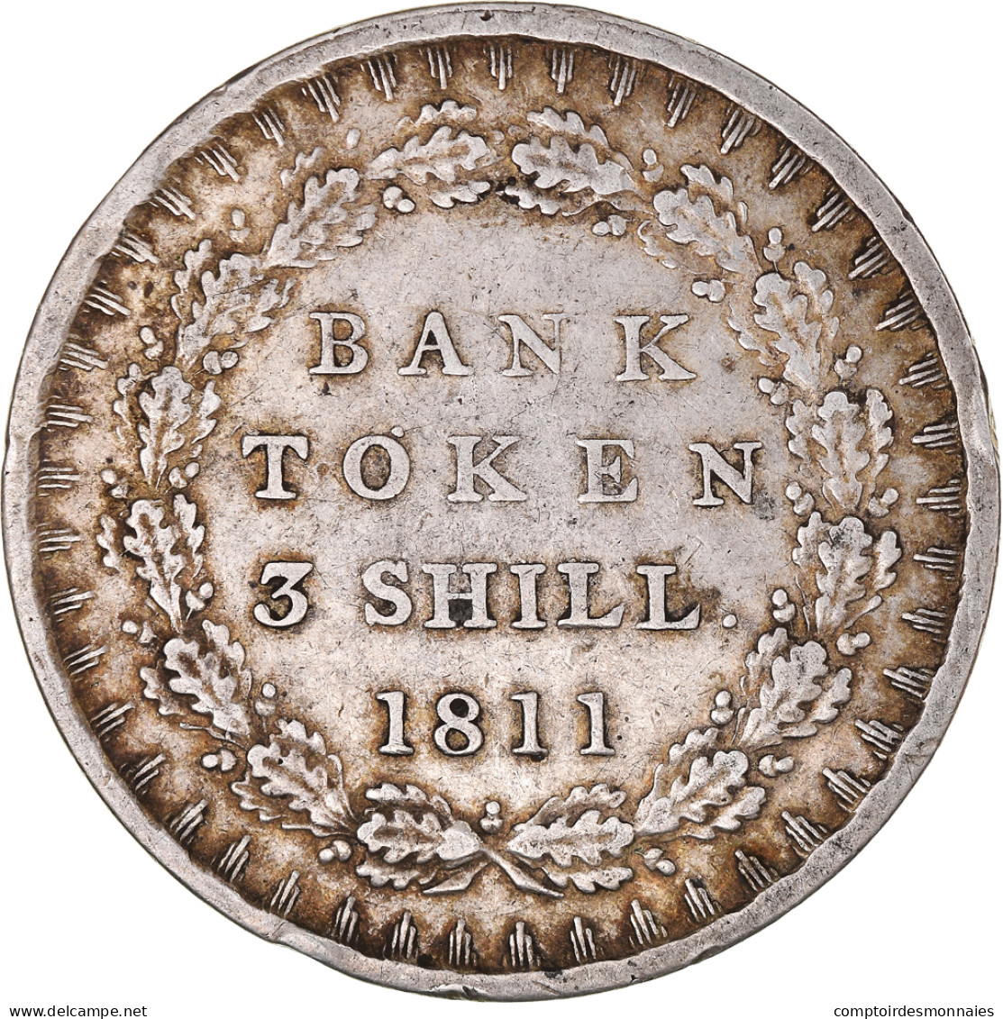 Monnaie, Grande-Bretagne, George III, 3 Shilling, 1811, Londres, Bank Token - Sonstige & Ohne Zuordnung