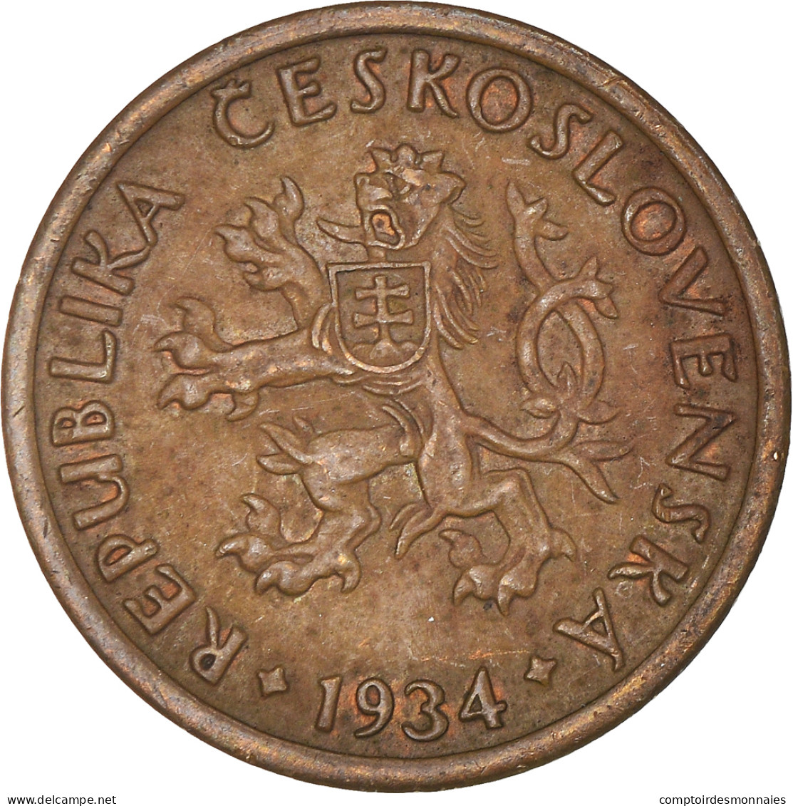 Monnaie, Tchécoslovaquie, 10 Haleru, 1934, TTB, Bronze, KM:3 - Tsjechoslowakije