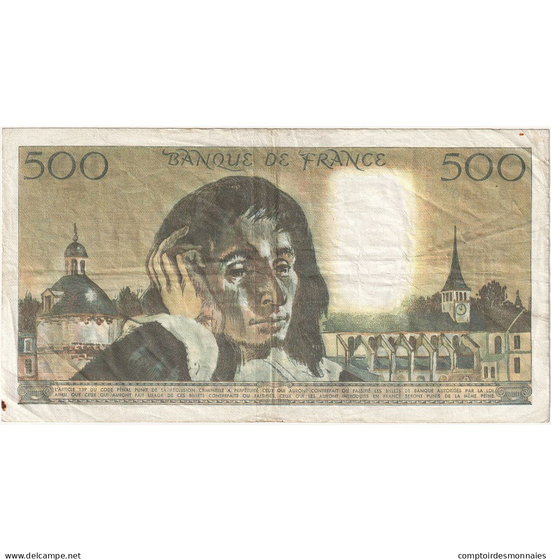 France, 500 Francs, Pascal, 1984, A.213, TTB, Fayette:71.31, KM:156e - 500 F 1968-1993 ''Pascal''