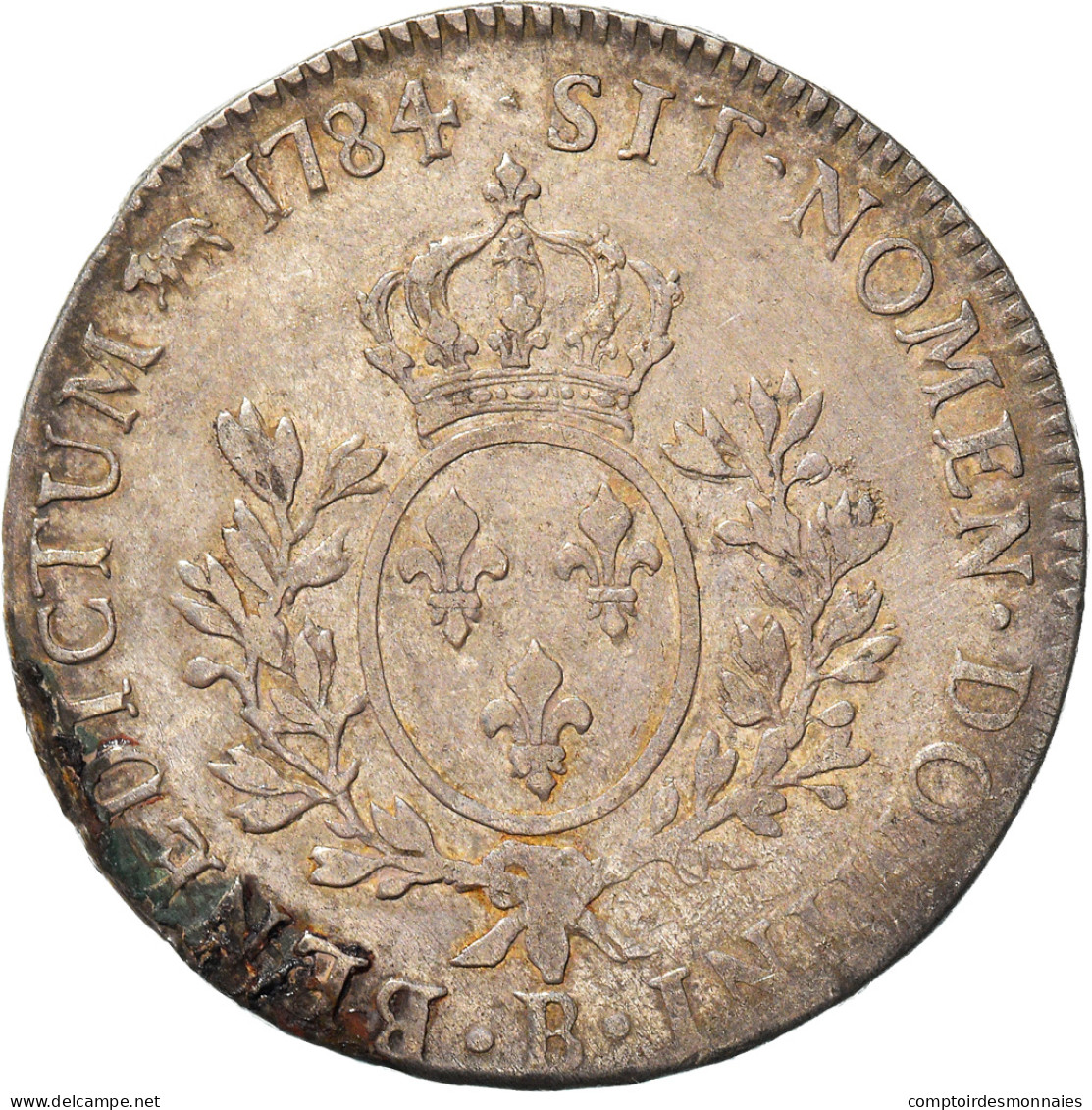 Monnaie, France, Louis XVI, Écu Aux Branches D'olivier, Ecu, 1784, Rouen, TTB - 1774-1791 Louis XVI