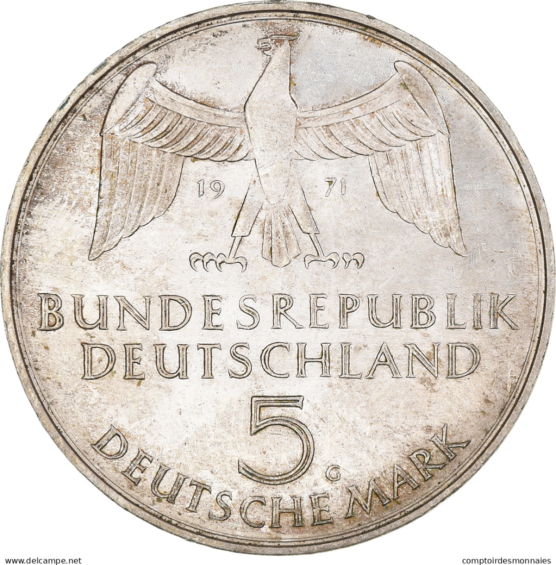 Monnaie, République Fédérale Allemande, 5 Mark, 1971, Karlsruhe, Germany - 5 Mark