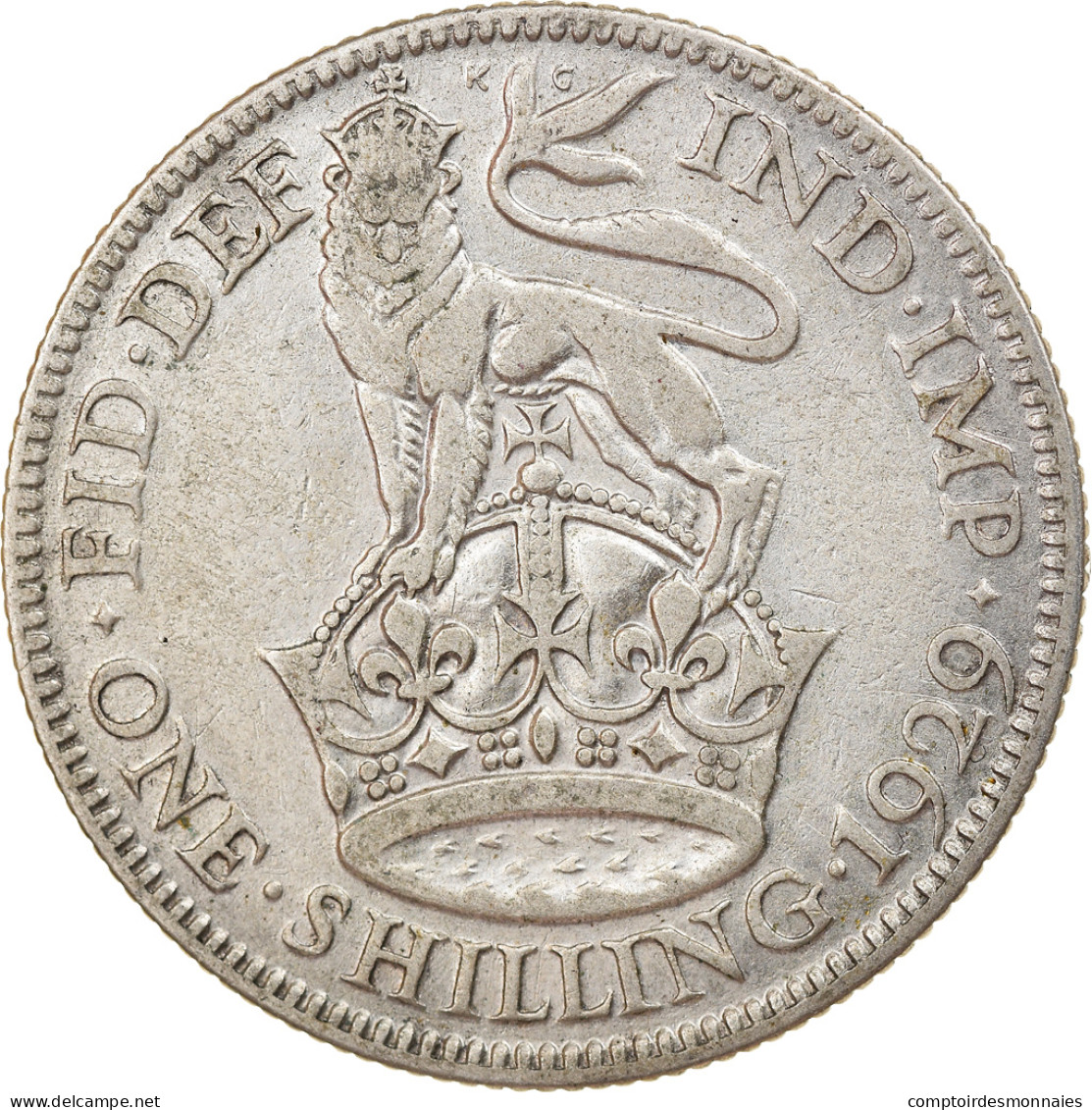 Monnaie, Grande-Bretagne, George V, Shilling, 1929, TB+, Argent, KM:833 - I. 1 Shilling