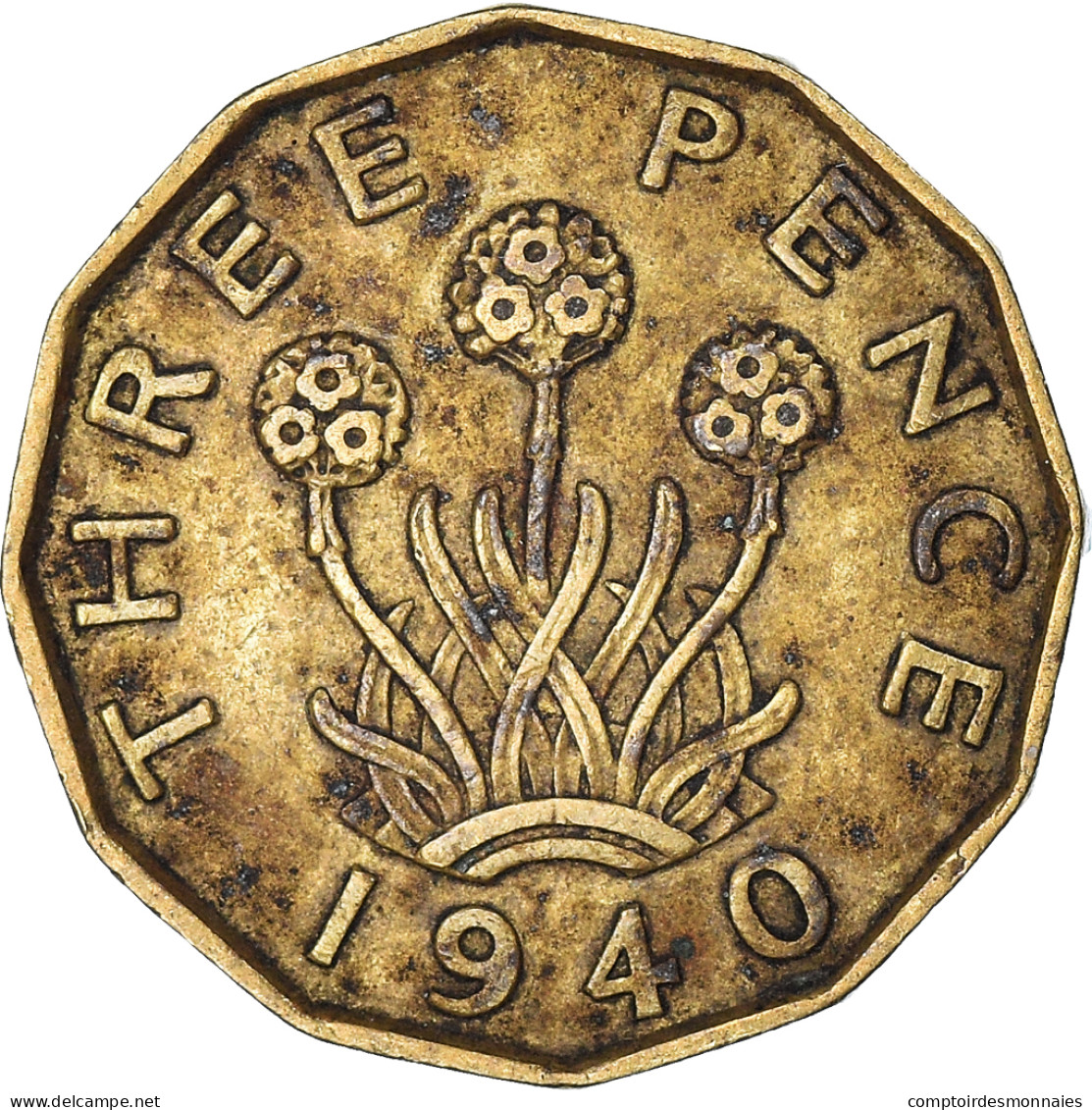 Monnaie, Grande-Bretagne, 3 Pence, 1940 - F. 3 Pence