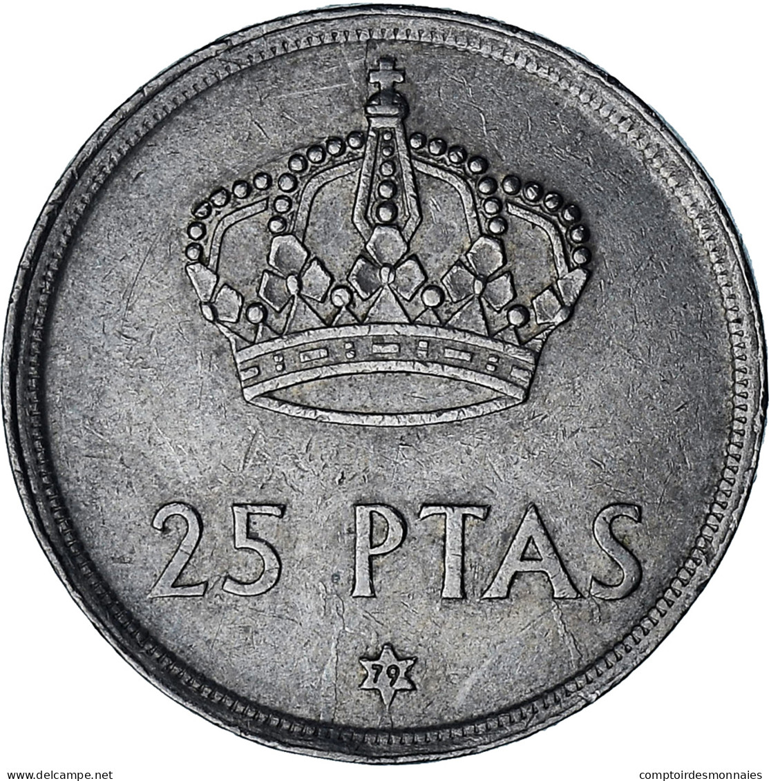 Espagne, Juan Carlos I, 25 Pesetas, 1975 (79), Cupro-nickel, TTB, KM:808 - 25 Pesetas