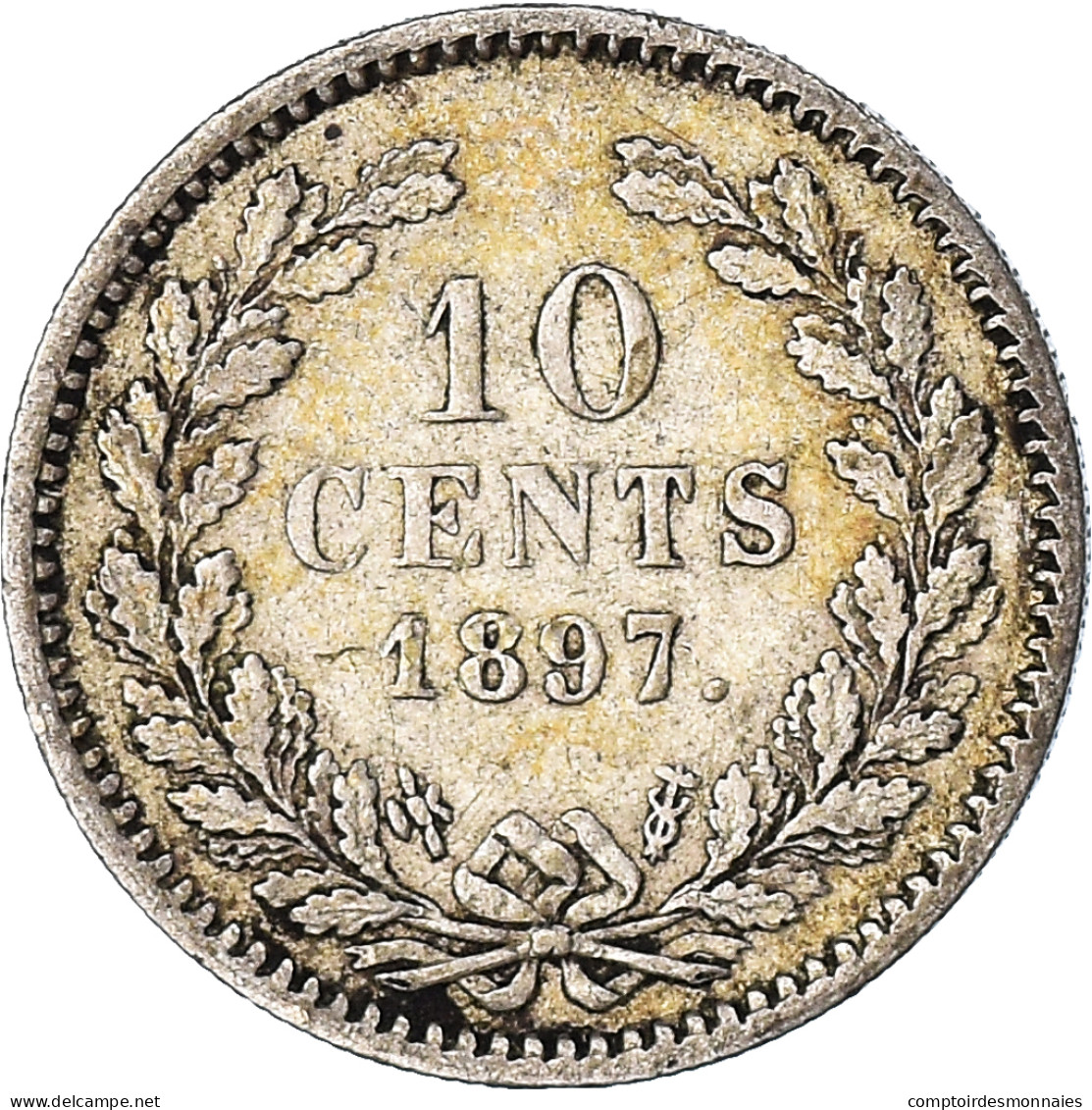 Monnaie, Pays-Bas, Wilhelmina I, 10 Cents, 1897, TB+, Argent, KM:116 - 10 Cent