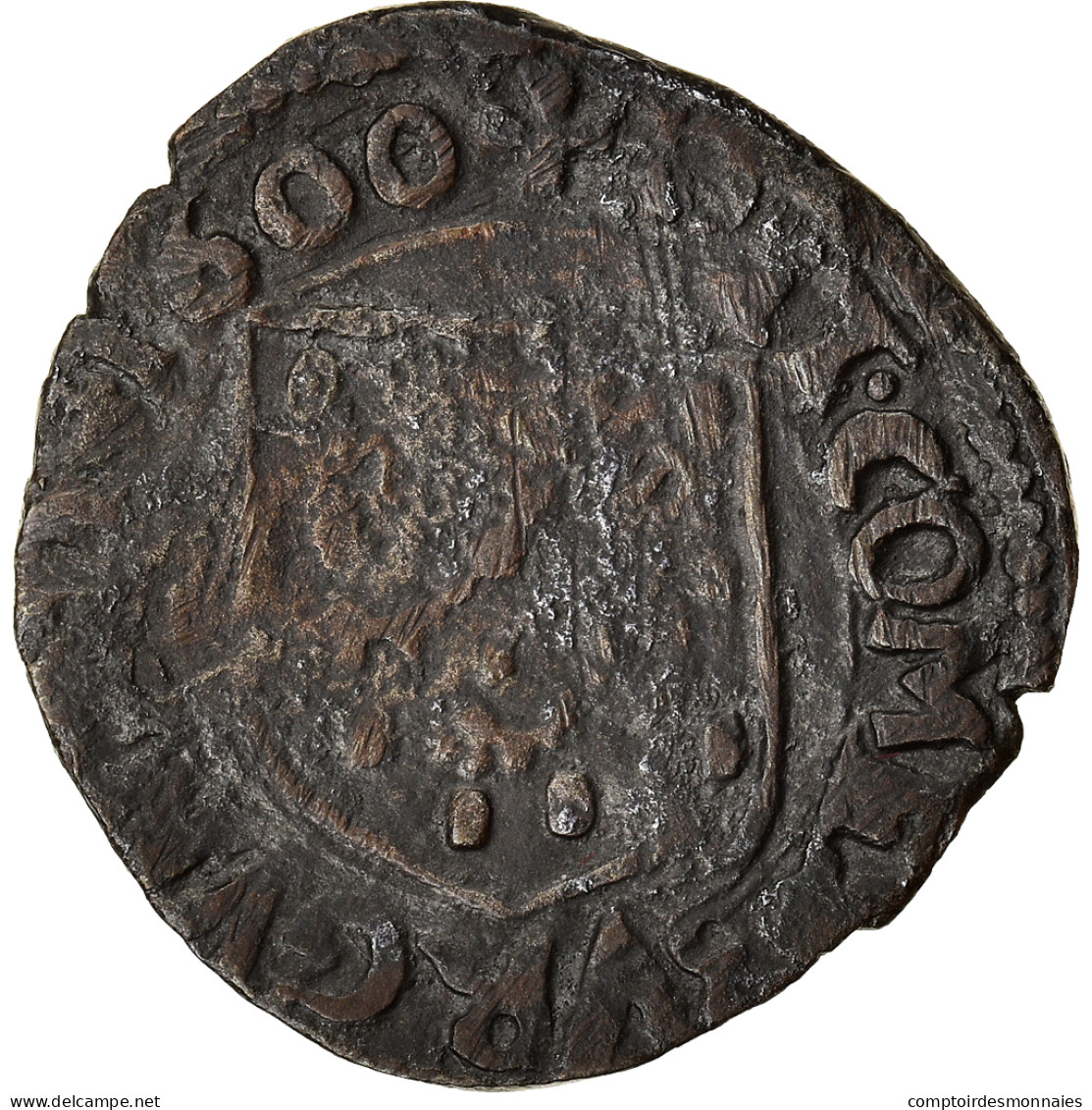 Monnaie, Espagne, Franche-Comté, Philippe II, Carolus, 1600, Dole, Rare, TB+ - Other & Unclassified