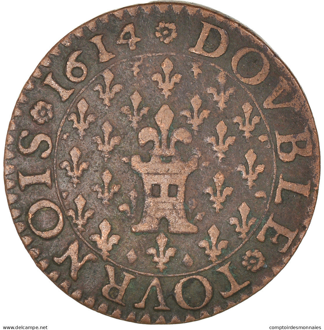 Monnaie, France, Henri De La Tour D'Auvergne, Double Tournois, 1614, Bouillon - Other & Unclassified
