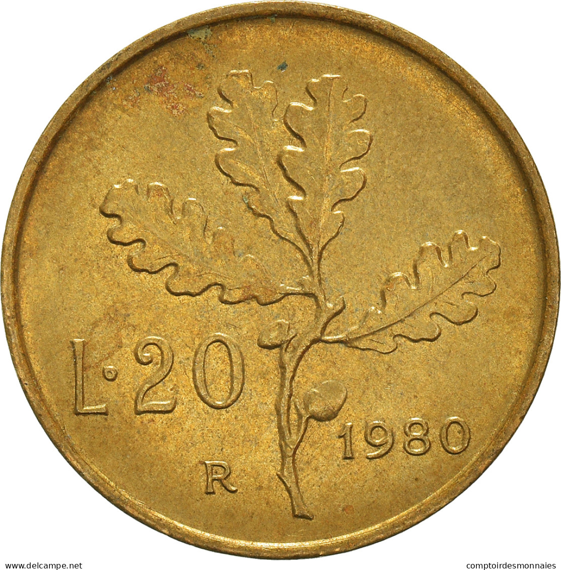 Monnaie, Italie, 20 Lire, 1980 - 20 Lire